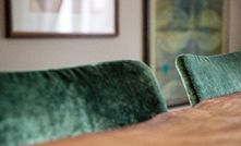 green accent dinging chair