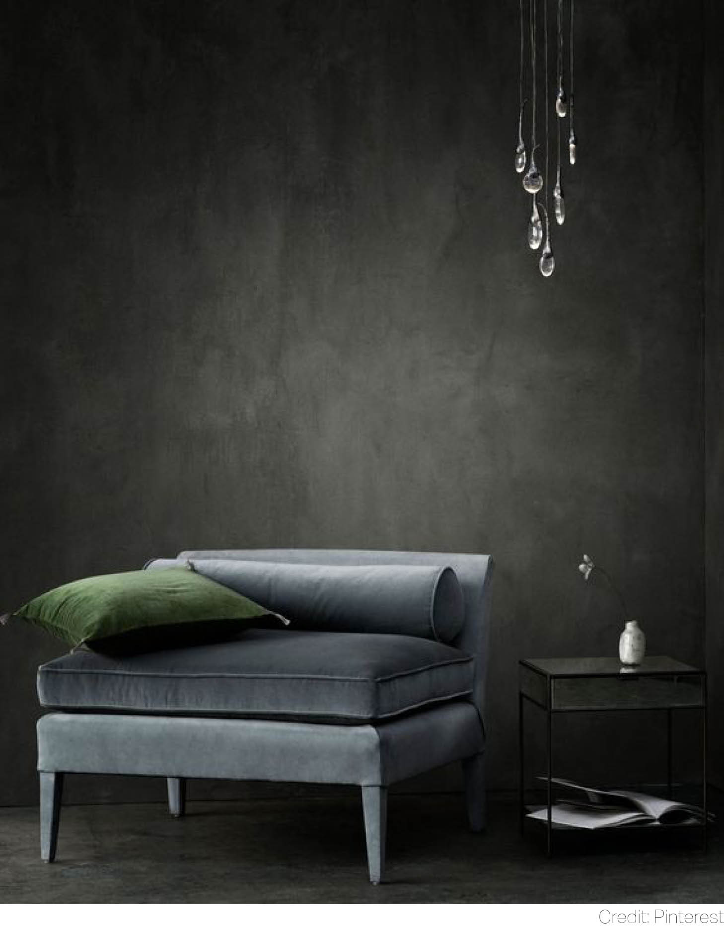 caviar black masculine luxe charcoal monochrome configurations chelsea home