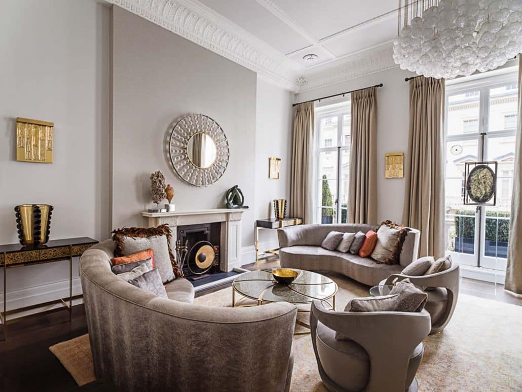 eaton place design beige sofas and coffee table