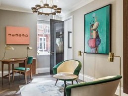 south audley street design writing desk and chairs