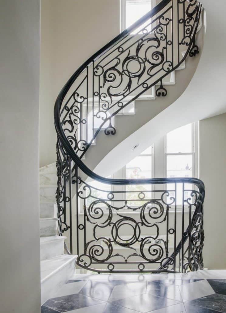 shalini misra interior design indoors staircase banister handrail