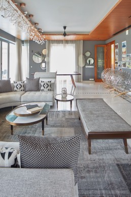 living room monochromatic design