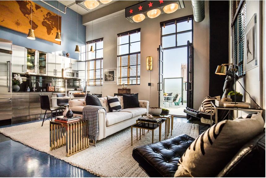 johnny depp's living room kitchen area