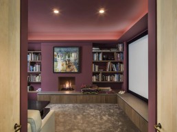 retouched ruby colour in living room