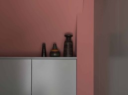 earthy red & brown colour wall