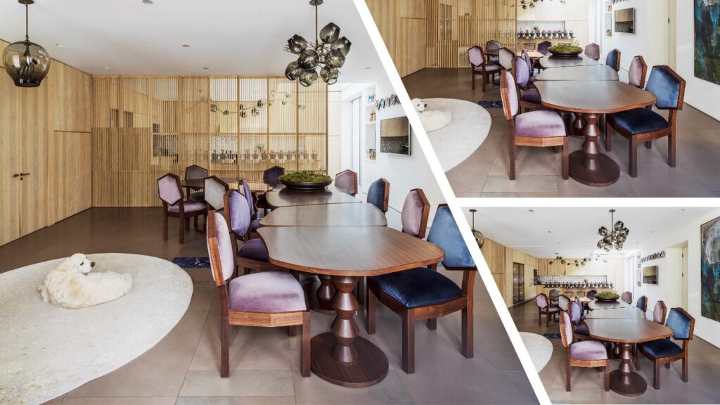 dining room table & chairs