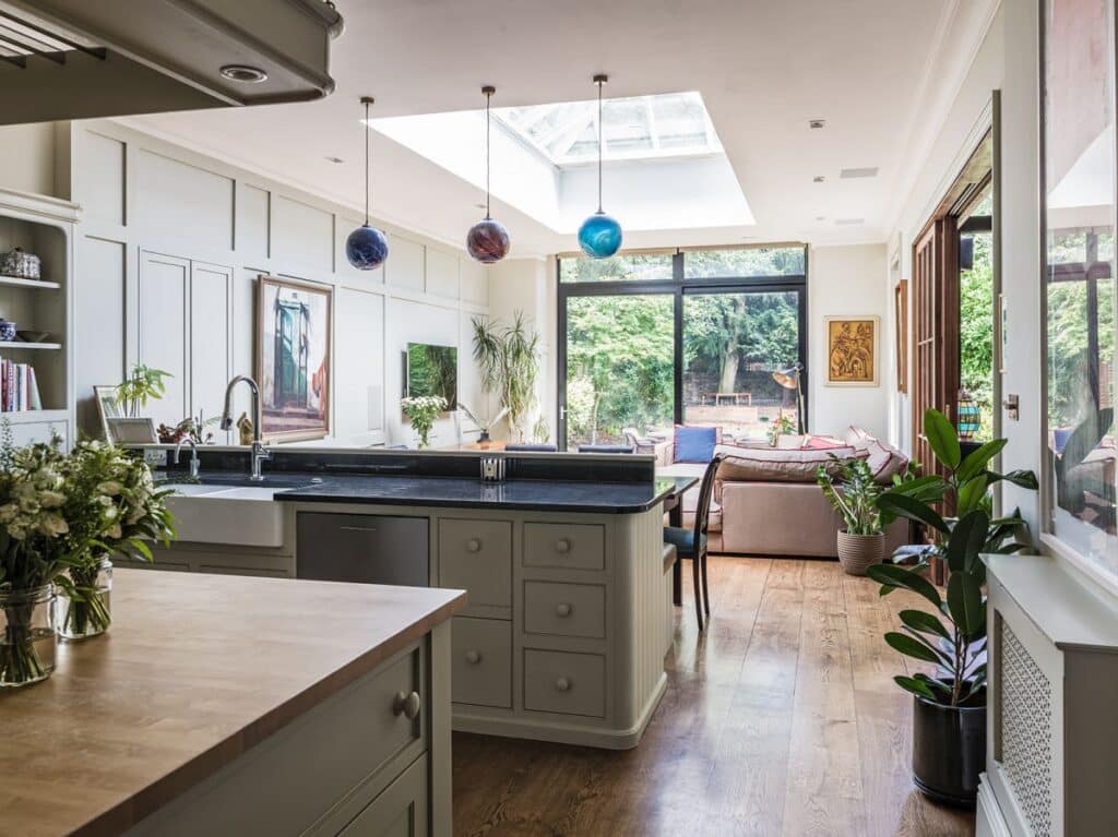 open concept kitchen living room